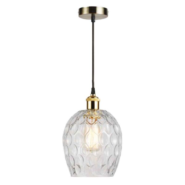 Transparante glazen hanglamp Coro