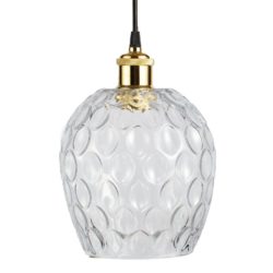 Transparante glazen hanglamp Coro