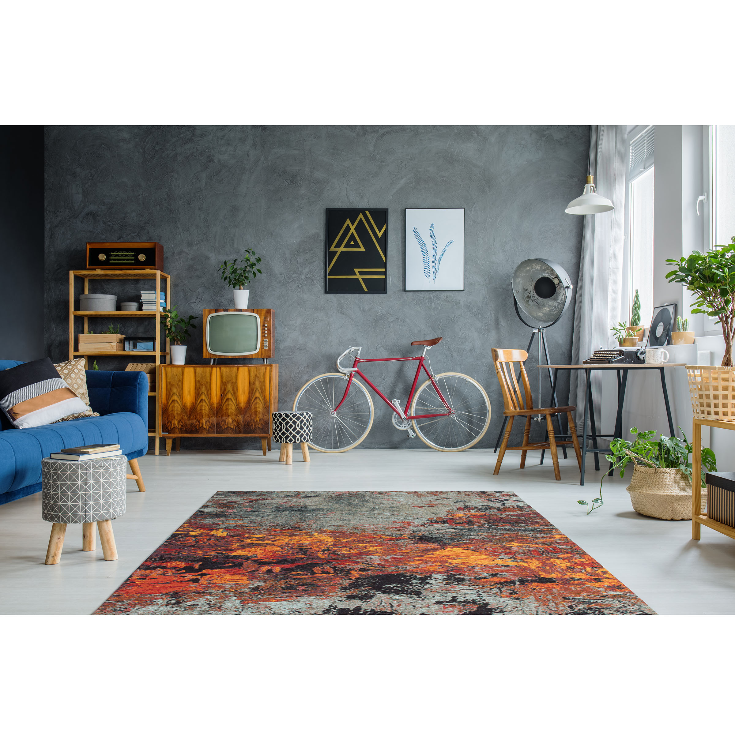 dienen Duidelijk maken Riet Vintage tapijt met grijs & rood | Vintage vloerkleden | kameraankleden.nl