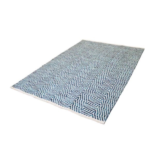 blauw design tapijt
