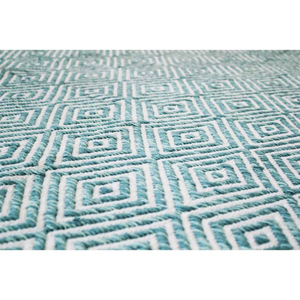 turquoise design tapijt