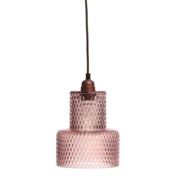 Roze glazen Hanglamp Mano