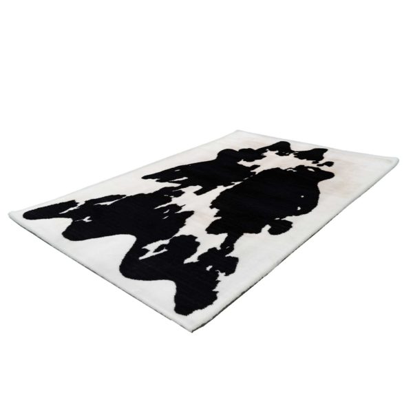 zwart wit vloerkleed koe