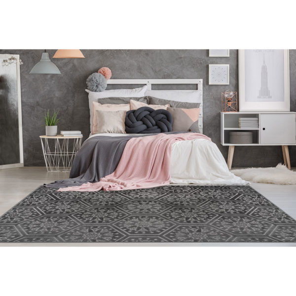 Antraciet slaapkamer tapijt