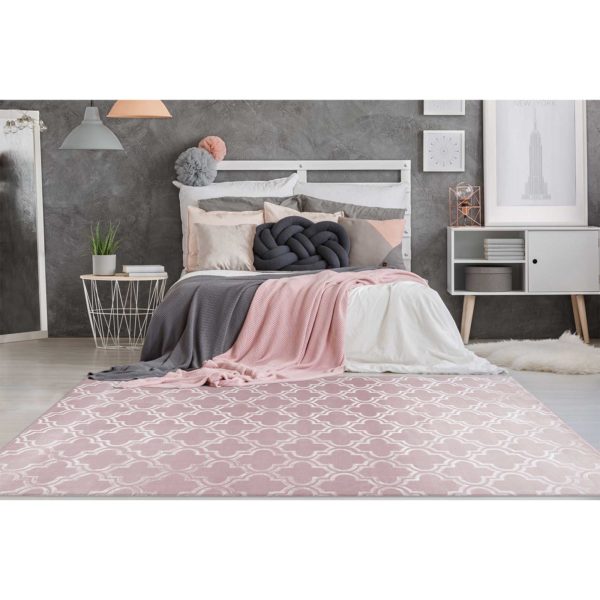 Roze-slaapkamer-vloerkleed