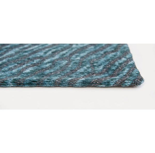 Blauw design vloerkleed Waves - Louis De Poortere