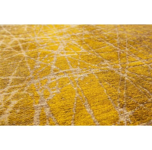Geel design vloerkleed Fahrenheit - Louis De Poortere