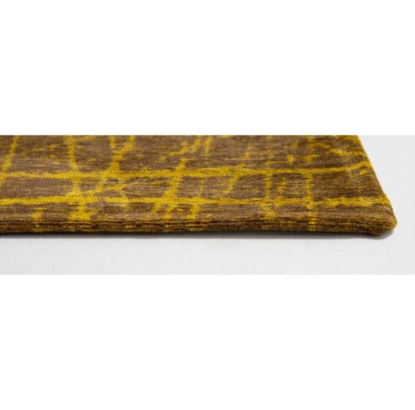 Geel design vloerkleed Fahrenheit - Louis De Poortere