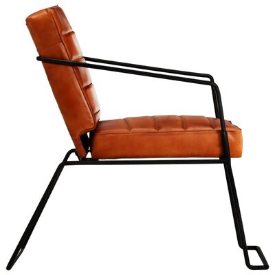 Cognacbruine vintage fauteuil Gio
