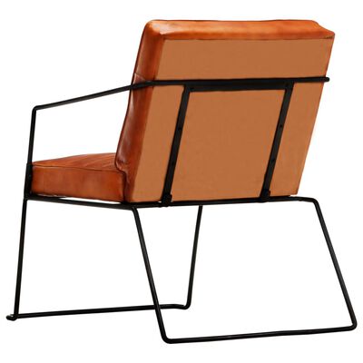 Cognacbruine vintage fauteuil Gio