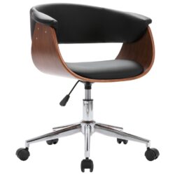 Design bureaustoel met hout en zwart Birou