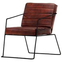 Donkerbruine vintage fauteuil Gio
