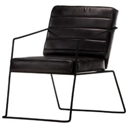 Zwarte vintage fauteuil Gio