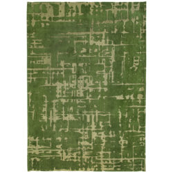 Groen modern vloerkleed Structures - Louis De Poortere