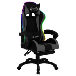 Grijze gaming chair met LED