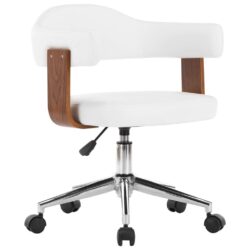 Witte kantoorstoel met leder