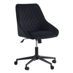 Zwarte-velvet-bureaustoel