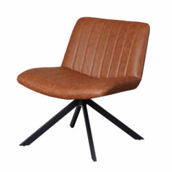 Design fauteuil cognac Daan