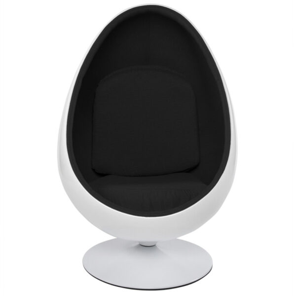 Design egg chair zwart/wit Cocoon