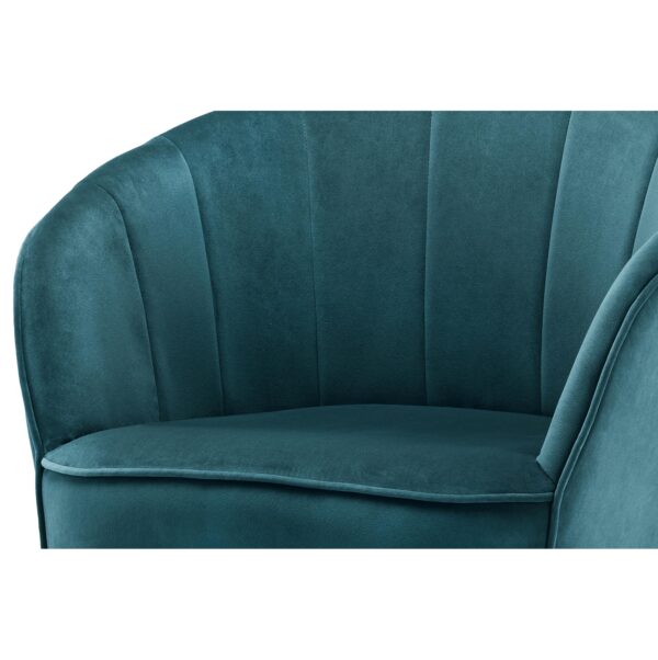 donkerblauwe velvet fauteuil