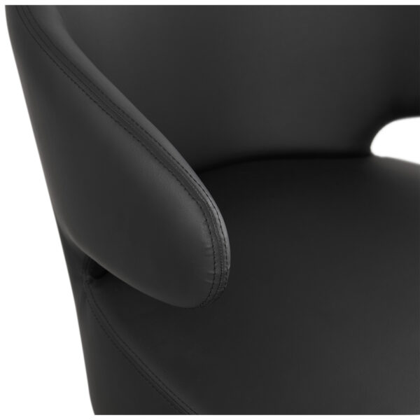 Kunstleren fauteuil zwart