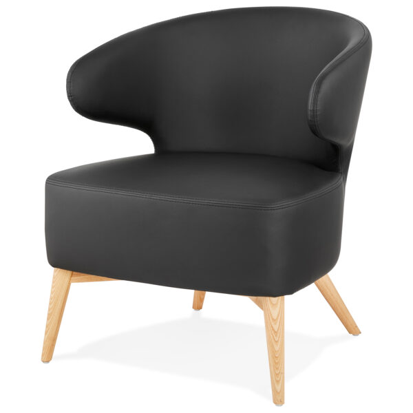 Kunstleren fauteuil zwart