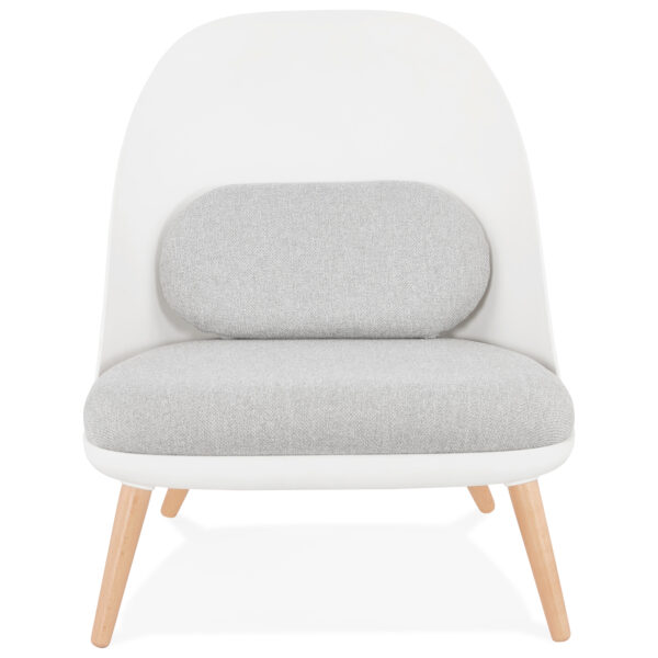 Scandinavische fauteuil wit grijs