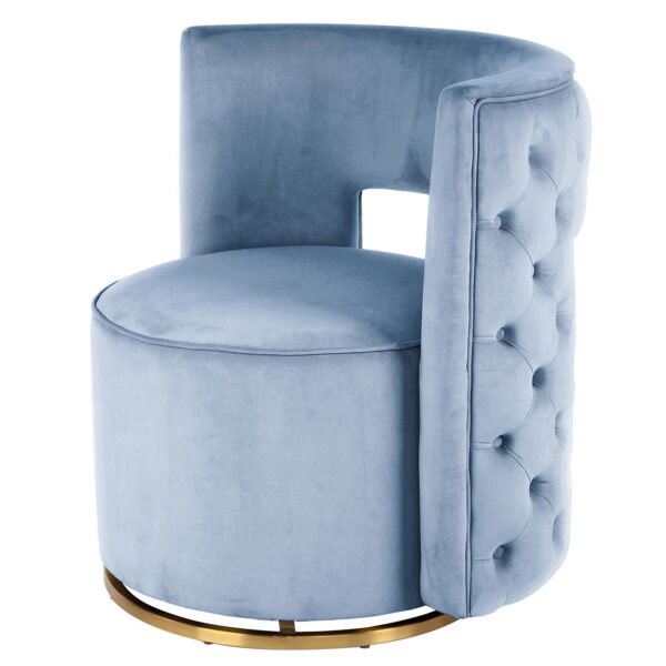 Velvet fauteuil Sophie blauw