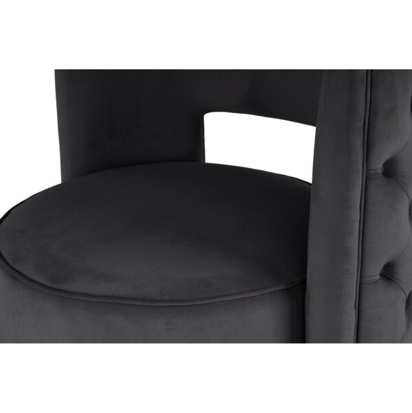 velvet fauteuil zwart