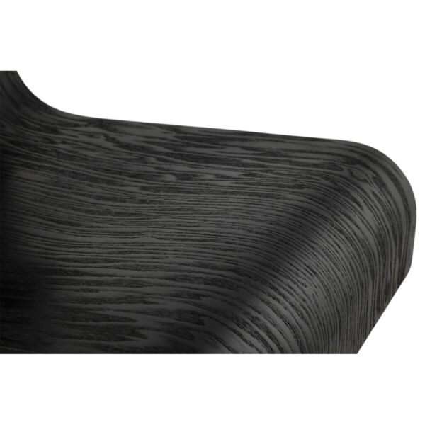 Verstelbare barkruk zwart hout