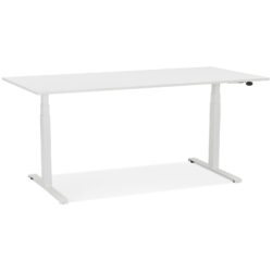 Wit verstelbaar bureau 80 x 160 cm