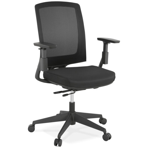Zwarte ergonomische bureaustoel