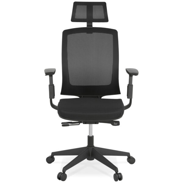 Zwarte ergonomische bureaustoel