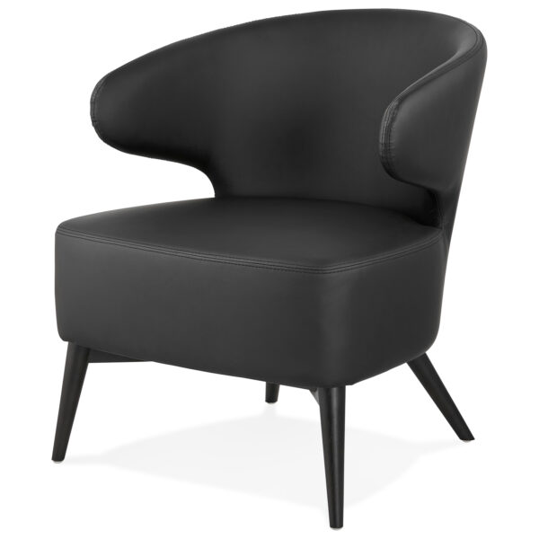 Zwarte fauteuil stoel