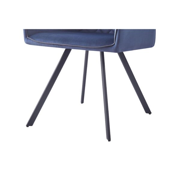 blauwe eettafel stoel met armleuning