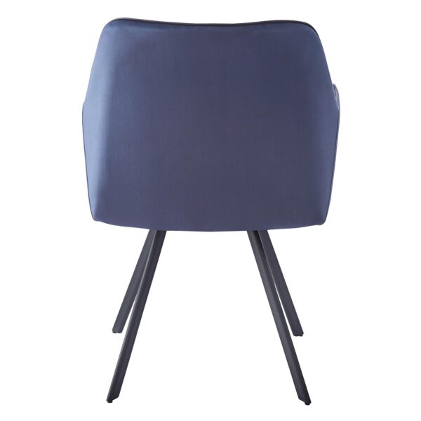 Moderne blauwe eetttafel stoel met armleuning Amber