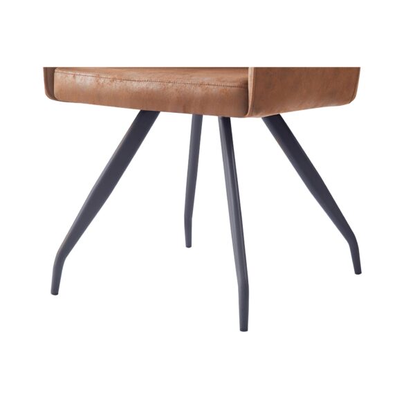 Moderne bruine eetttafel stoel met armleuning